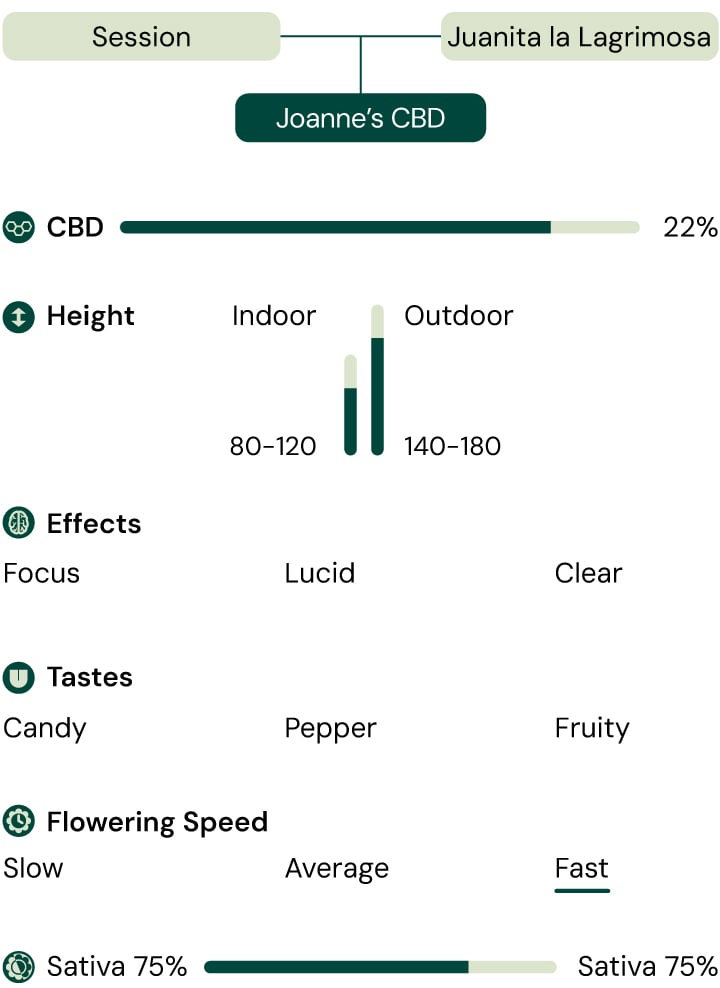 Joanne's  CBD Characteristics